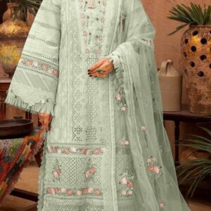 ADAN LIBAS Luxury Chikenkari Embroidered Lawn Suit